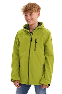 Kurtki i płaszcze dla chłopców - Killtec Boys Jacke Softshell/Outdoor Jacket z kapturem dla chłopców, dunkellime, 164 - grafika 1