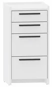 Komody - Biała nowoczesna komoda z 4 szufladami - A8-B90 - miniaturka - grafika 1