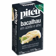 Konserwy i dania rybne - Dorsz suszony "Bacalhau" w oliwie z oliwek z czosnkiem 120g Pit u - miniaturka - grafika 1