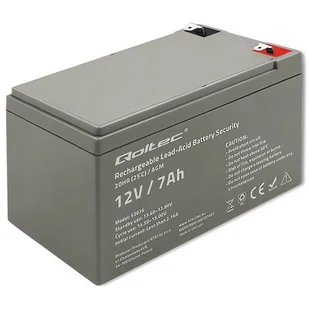 QOLTEC 53076 Akumulator AGM 12V 7Ah max. 105A Security - Baterie do zasilaczy awaryjnych UPS - miniaturka - grafika 1