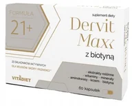 Suplementy naturalne - VITADIET SP. Z O.O. VitaDiet Dervit Max z biotyną 60 kapsułek - miniaturka - grafika 1