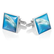 Spinki do mankietów i krawatów - Spinki do mankietów Rekin Żarłacz PS-482I - miniaturka - grafika 1