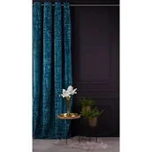 Zasłony - Zasłona Chic Green Petrol 140 x 270 cm przelotki - miniaturka - grafika 1