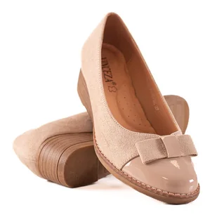 Czółenka z brokatem Vinceza beżowy - Czółenka - miniaturka - grafika 1