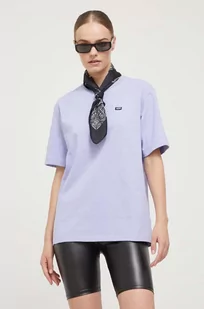 Vans t-shirt bawełniany kolor fioletowy - Koszulki sportowe damskie - miniaturka - grafika 1