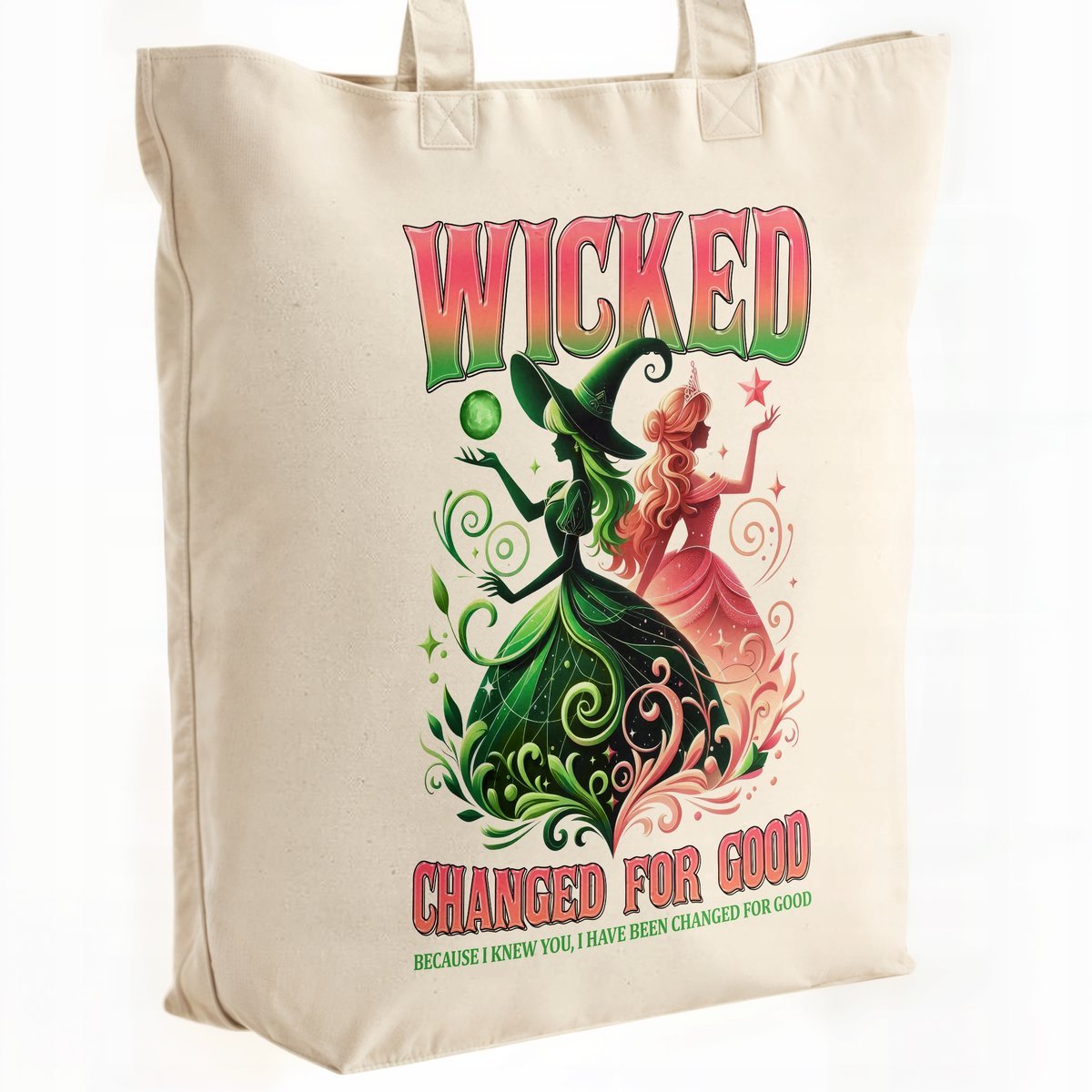 Torba bawełniana Premium Wicked For Good Oz Elphaba Glinda Dla Fanów