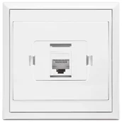 Gniazdka elektryczne - Gniazdo Luna RJ45 komputerowe białe - miniaturka - grafika 1