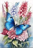 Zabawki kreatywne - DIAMENTOWA PASJA Haft Diamentowy Mozaika Diamentowa Z MOTYLEM Z MOTYLKIEM MOTYLE MOTYLKI ZWIERZĘTA - miniaturka - grafika 1