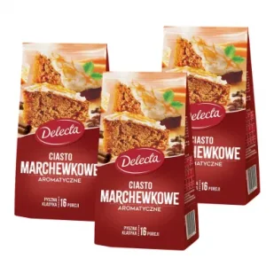 Delecta Ciasto marchewkowe Zestaw 3 x 410 g - Dodatki do ciast w proszku - miniaturka - grafika 1
