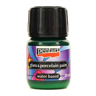 Farba do szkła i porcelany 30 ml - zielony - Farby i media malarskie - miniaturka - grafika 1