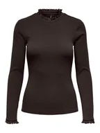 Bluzki damskie - ONLY Bluzka Leslie 15277888 Brązowy Regular Fit - miniaturka - grafika 1