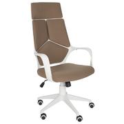 Fotele i krzesła biurowe - Krzesło biurowe regulowane brązowo-białe DELIGHT Lumarko! - miniaturka - grafika 1