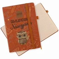 Zestawy upominkowe - Prezent dla nauczyciela notes A5 z nadrukiem z korka w linie 80 kartek - miniaturka - grafika 1