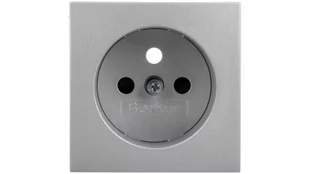 Hager Polo B.Kwadrat/B.7 Płytka czołowa gniazda z/u z przesłonami styków aluminium 3965768994 3965768994 - Gniazdka elektryczne - miniaturka - grafika 1