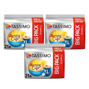 ZESTAW - Kapsułki Tassimo Morning Cafe Mild & Smooth XL 3x21 szt. - Kawa w kapsułkach i saszetkach - miniaturka - grafika 1