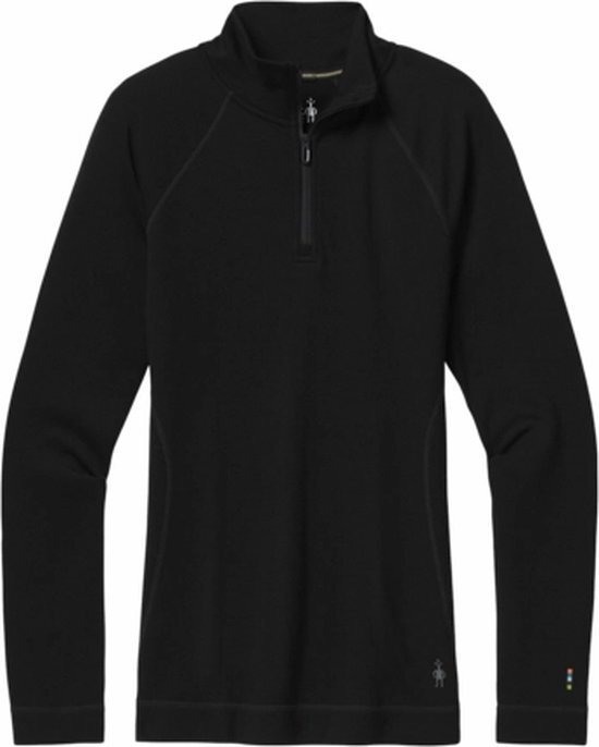 Smartwool W'S Classic Thermal Merino Base Layer 1/4 Zip Boxed, 001 black, XL