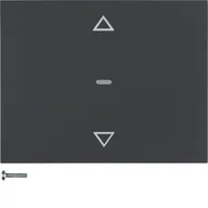 Wyłączniki światła i elektryczne - Przycisk żaluzjowy 12V komfort do sterownika żaluzjowego Berker.Net Berker K.1 antracyt - miniaturka - grafika 1