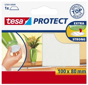 Tesa Podkładka filcowa Protect 57891-00000-00 DxS) 100 mm x 80 mm biały 1 szt - Inne akcesoria elektryczne - miniaturka - grafika 1