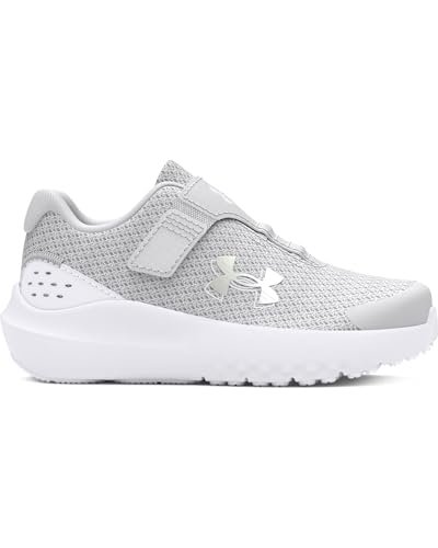 Under Armour - Dziewczęce buty Ginf Surge 4 Ac, Halo Gray White Iridescent 100, 27 EU