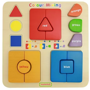 Masterkidz MASTERKIDZ Tablica Edukacyjna Układanka Łączenie Mieszanie Kolorów - Tablice dla dzieci - miniaturka - grafika 1
