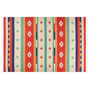 Dywan bawełniany kilim 200 x 300 cm wielokolorowy MARGARA - Dywany Dywan bawełniany kilim 200 x 300 cm wielokolorowy MARGARA - Dywany - miniaturka - grafika 1