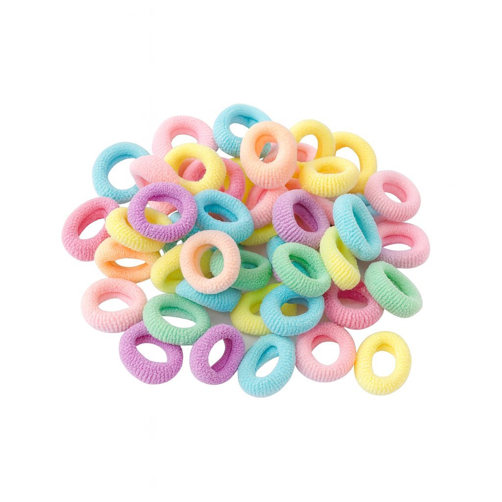 Gumki do Włosów Kolorowe Zestaw 100 Sztuk Cienkie Bezpieczne i Wytrzymałe