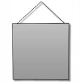 Lustra - Lustro Scienne W Ramce Czarnej Nowoczesne Do Salonu I Sypialni 20x20cm - miniaturka - grafika 1