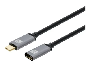 TECHLY Kabel Przedłużacz USB-C 3.2 Gen2 M/F 1m 100W 5A Czarny - Kable komputerowe i do monitorów - miniaturka - grafika 1