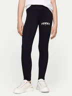 Legginsy - Tommy Hilfiger Legginsy Varsity KG0KG08082 Granatowy Slim Fit - miniaturka - grafika 1