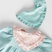 Apaszki i szaliki damskie - Reserved - Trójkątny szalik z bawełny 2 pack - Różowy - miniaturka - grafika 1