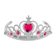 Zabawy w naśladowanie dorosłych - Widmann 09789 - Tiara z klejnotami dla dziewczynek, księżniczki, królowej, karnawału, imprez tematycznych, jeden rozmiar, kolor srebrno-różowy - miniaturka - grafika 1