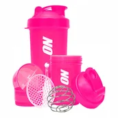 Shakery i bidony sportowe - SHAKER 600ml SZCZELNY SZEJKER DO ODŻYWEK NA SIŁOWNIĘ Z POJEMNIKIEM BPA FREE - miniaturka - grafika 1