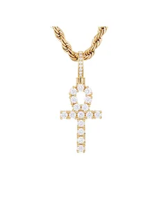 ICED STUFF Zawieszka Micro Ankh Złoty - Naszyjniki męskie - miniaturka - grafika 1