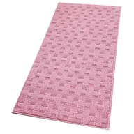 Dywaniki łazienkowe - Dywanik łazienkowy 3D Miękki Spleciony Chłonny Antypoślizgowy Dywanik Nocny 45x75 Cm Różowy - miniaturka - grafika 1