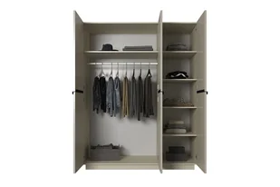 Szafa Nicole 150 cm - kaszmir / czarne uchwyty - Szafy - miniaturka - grafika 4