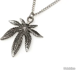 WISIOREK MARIHUANA reggae rasta hippie rośliny liść (rr10) - Wisiorki - miniaturka - grafika 1