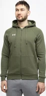 Bluzy męskie - Under Armour Bluza męska Under Armour Rival Fleece FZ Hoodie khaki 1379767 390 S - miniaturka - grafika 1