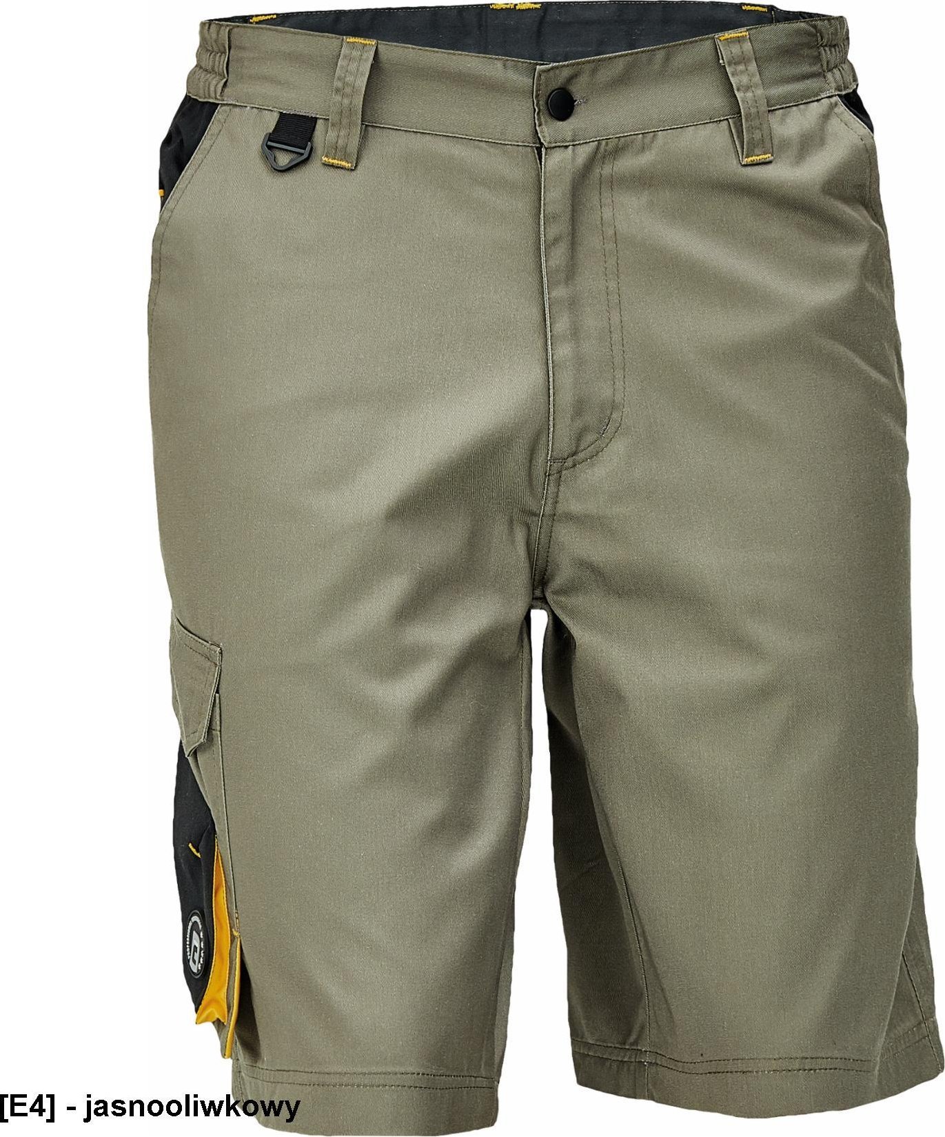 CERVA CREMORNE szorty - męskie szorty robocze, wytrzymała tkanina bawełnianiana, 60% bawełna, 40% poliester. 230 g/m2 - jasnooliwkowy 62