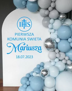 Naklejka okazjonalna: Pierwsza Komunia Święta IHS - Pamiątka Pierwszej Komunii Świętej Naklejka okazjonalna: Pierwsza Komunia Święta IHS - Pamiątka Pierwszej Komunii Świętej - miniaturka - grafika 1