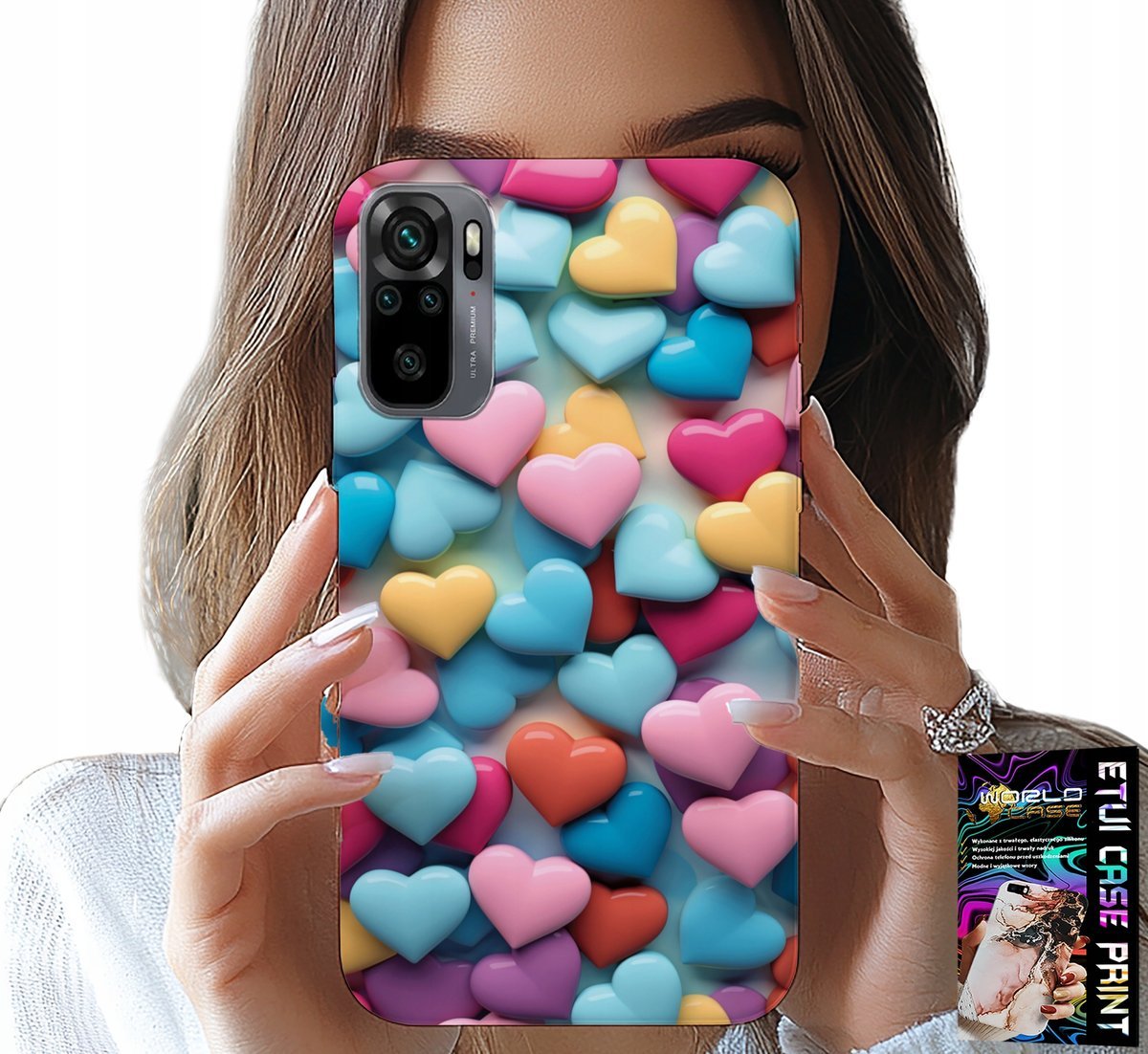 ETUI DO XIAOMI NOTE 10 / 10S - KOLOROWE SERCA MOŻLIWOŚĆ PERSONALIZACJI
