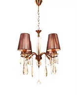 Lampy sufitowe - Lumina Deco Deco KLASYCZNY ŻYRANDOL KRYSZTAŁOWY MOSIĘŻNY ALESSIA W4 LDP 1726-4 (MD) - miniaturka - grafika 1