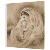 Ikony i obrazy sakralne - Obraz religijny na płótnie Matka Boża z Dzieciątkiem Jezus - miniaturka - grafika 1