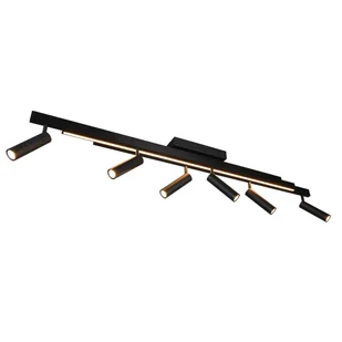 Metalowa lampa sufitowa ZENO 648310732 Trio LED 18W+33W 2700-6500K tubki czarna - Lampy sufitowe - miniaturka - grafika 1