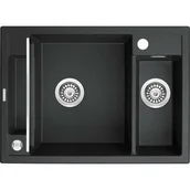 Zlewozmywaki - Deante Magnetic Zlewozmywak granitowy magnetyczny 1,5-komorowy bez ociekacza - grafit metalik ZRM_G503 ZRM G503 [16188003] - miniaturka - grafika 1