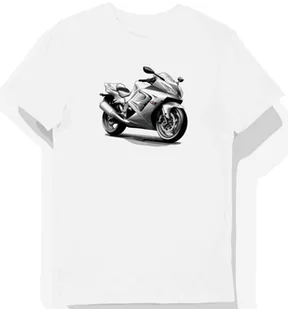 Koszulka męska biała z motywem eleganckiego motocykla Honda XXL - Koszulki męskie - miniaturka - grafika 1