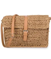 Torebki damskie - Letnia torba torebka na ramię pleciona Elegancka Styl boho - miniaturka - grafika 1