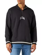 Bluzy męskie - Lee Męska bluza z zamkiem błyskawicznym, Washed Black, L - miniaturka - grafika 1