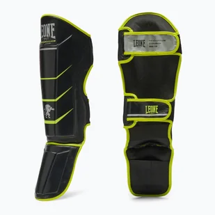 Ochraniacze piszczeli LEONE 1947 Revo Fluo black - Ochraniacze do sportów walki - miniaturka - grafika 1