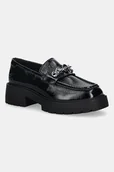Mokasyny damskie - Calvin Klein mokasyny skórzane CHUNKY LOAFER HDW LTH damskie kolor czarny na platformie YW0YW02044 - miniaturka - grafika 1