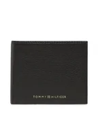 Portfele - Tommy Hilfiger Mały Portfel Męski Th Premium Mini Cc Wallet AM0AM10606 Czarny - miniaturka - grafika 1